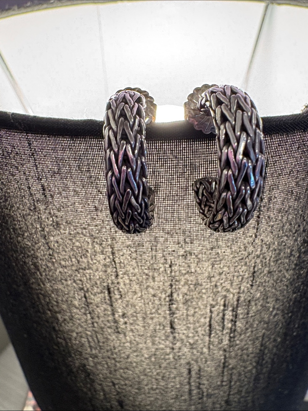 John Hardy classic chain hoop earrings